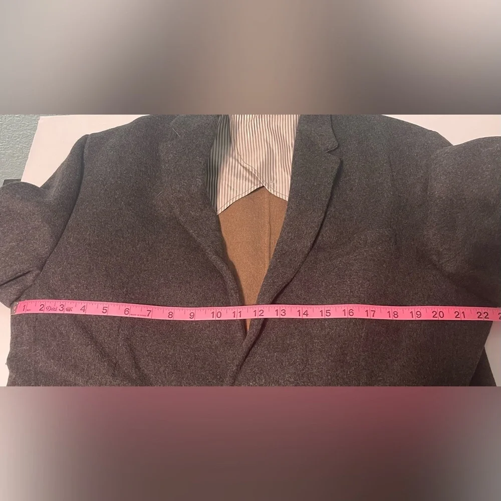 Banana Republic 2-Button Wool Gray Blazer Sport Jacket Size 46 R Mens - Picture 6 of 9